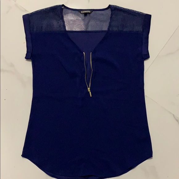 Express Tops - EXPRÉSS navy blue blouse